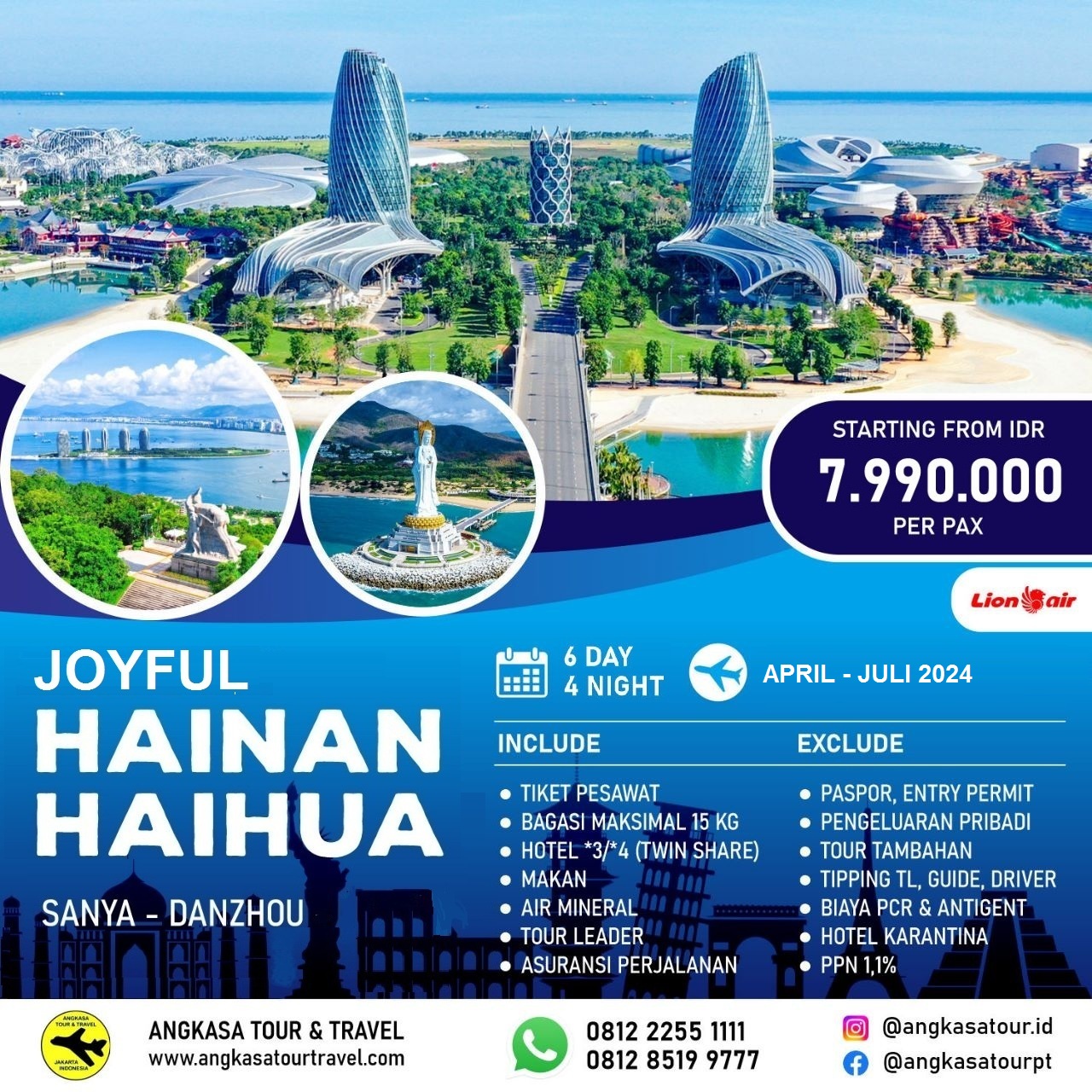 6D JOYFUL HAINAN + HAIHUA ISLAND BY JT (MAY - AGUS 2024)