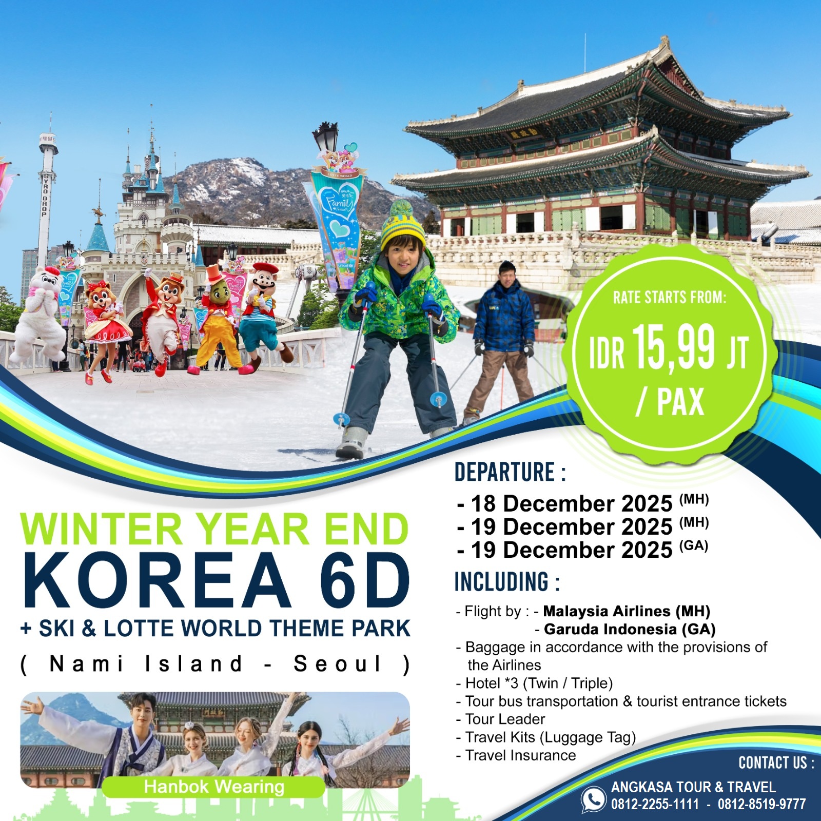 6D4N WINTER YEAR END KOREA SKI - Winter Year End Korea 6D Ski Lotte World